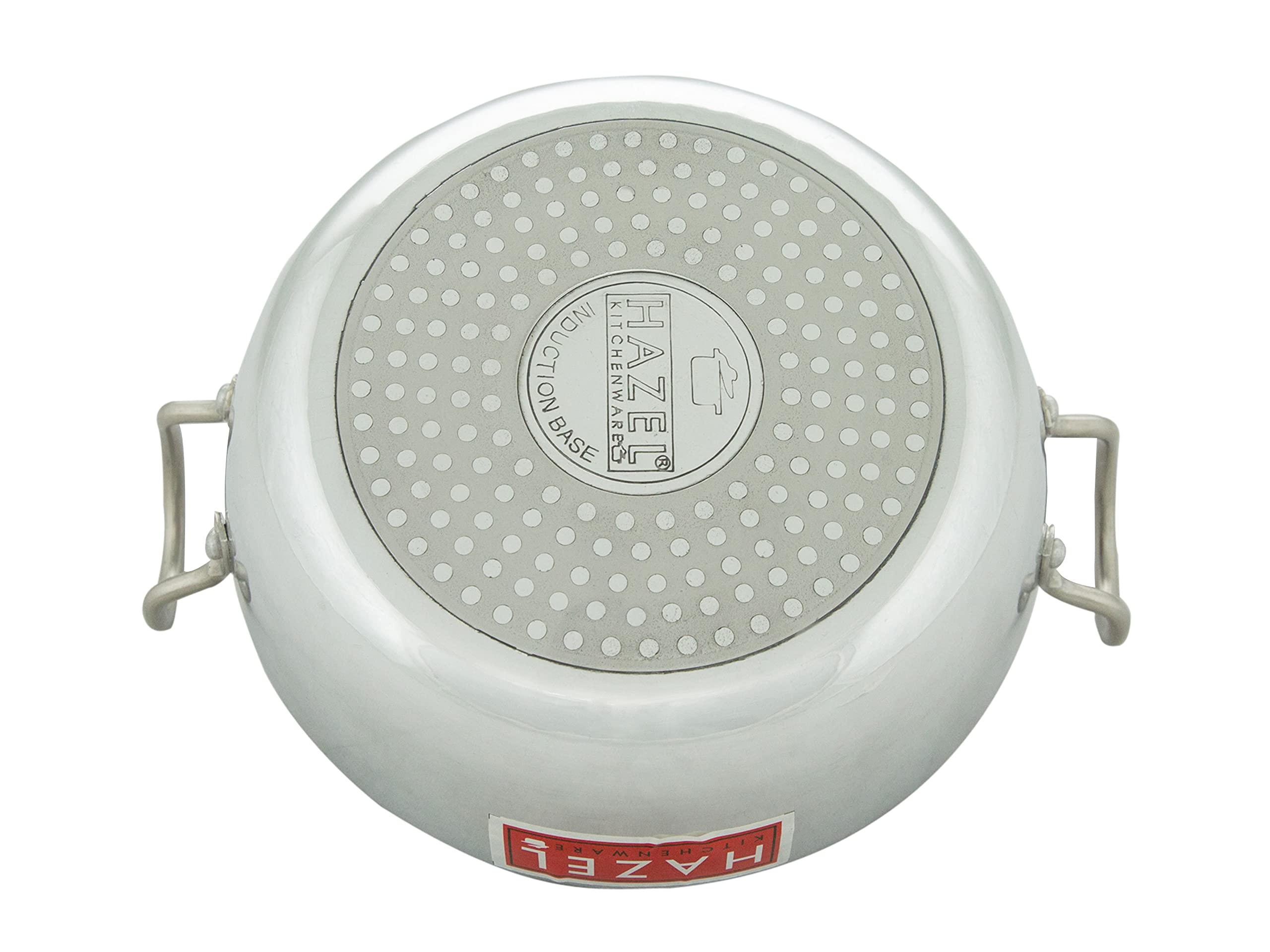 Hazel 4 Mm Aluminium Induction Base Kadai With Handle, 3600 Ml, Silver.